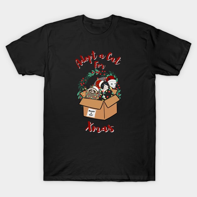 Adopt a Cat for Xmas T-Shirt by Ken Adams Store